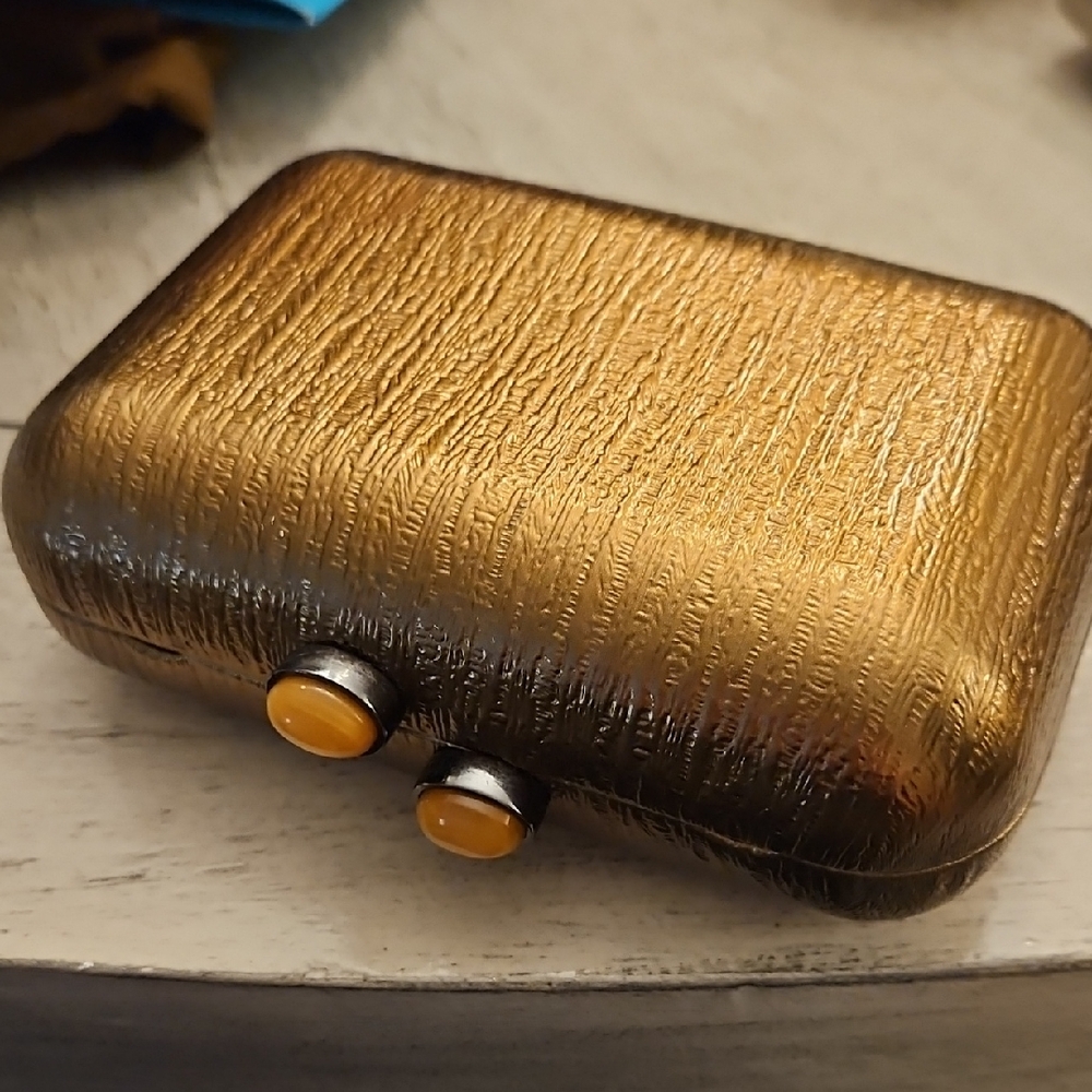 Urban Expressions Gold Clutch with Orange Accent